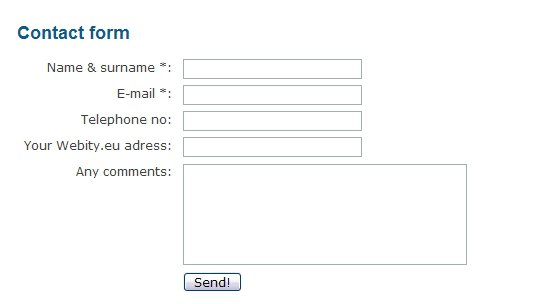 Contact form