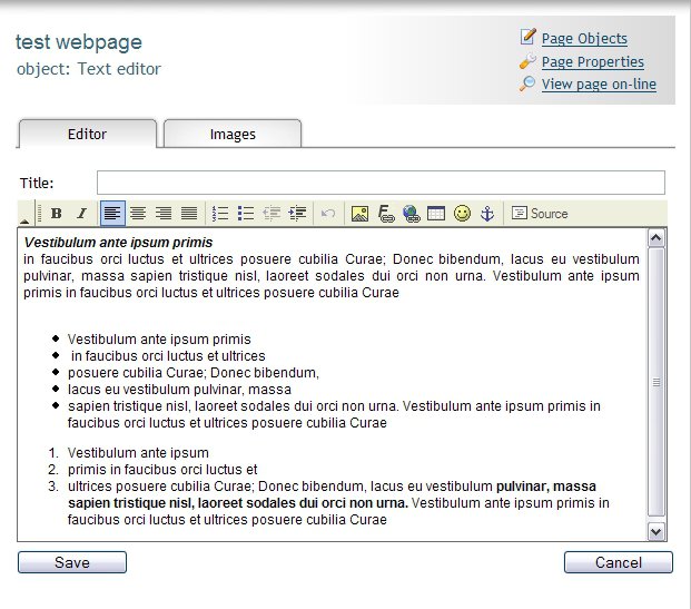 Text formatting