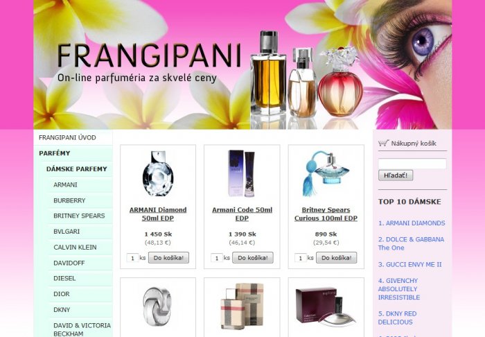www.frangipani.sk